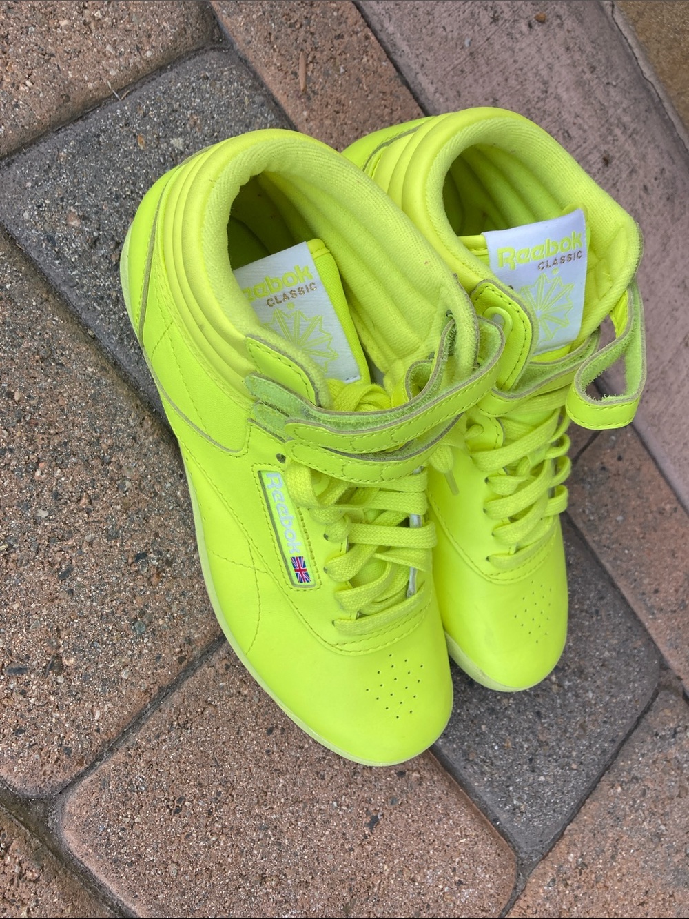 Reebok 80’s neon high top sneakers jazzercise aerobics shoes 7.5 - Picture 2 of 3